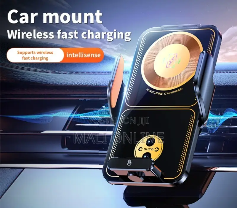 Magnetic Wireless Car Charger 15w Auto Clamping 90° Rotate Type-C