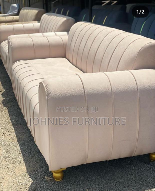 Modern Biege 4 Seater Sofa Set - main view