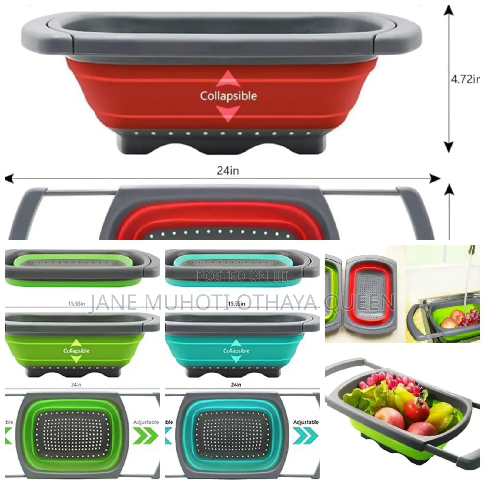 Big Sized Rectangular Expandable Big Handles Collapsible