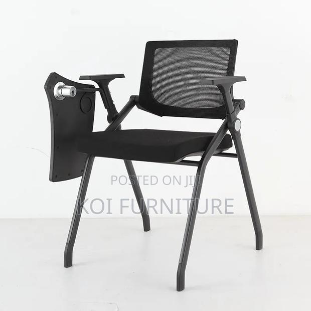 Office Chairs; Foldable Office Chairs With Writing Book Pad - thumbnail 6