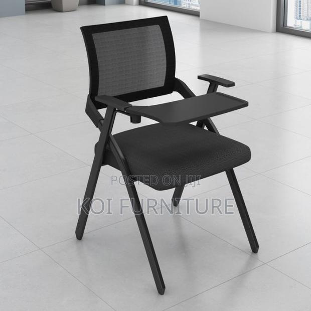 Office Chairs; Foldable Office Chairs With Writing Book Pad - thumbnail 13