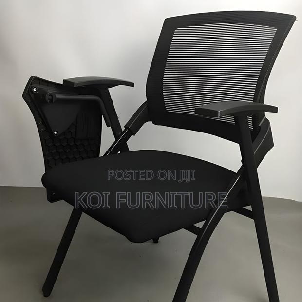 Office Chairs; Foldable Office Chairs With Writing Book Pad - thumbnail 18