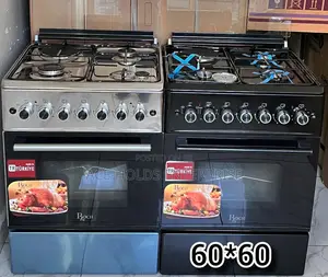 Roch Black/ Silver 50×55 Standing 3g, 1e Cooker, Electric Oven