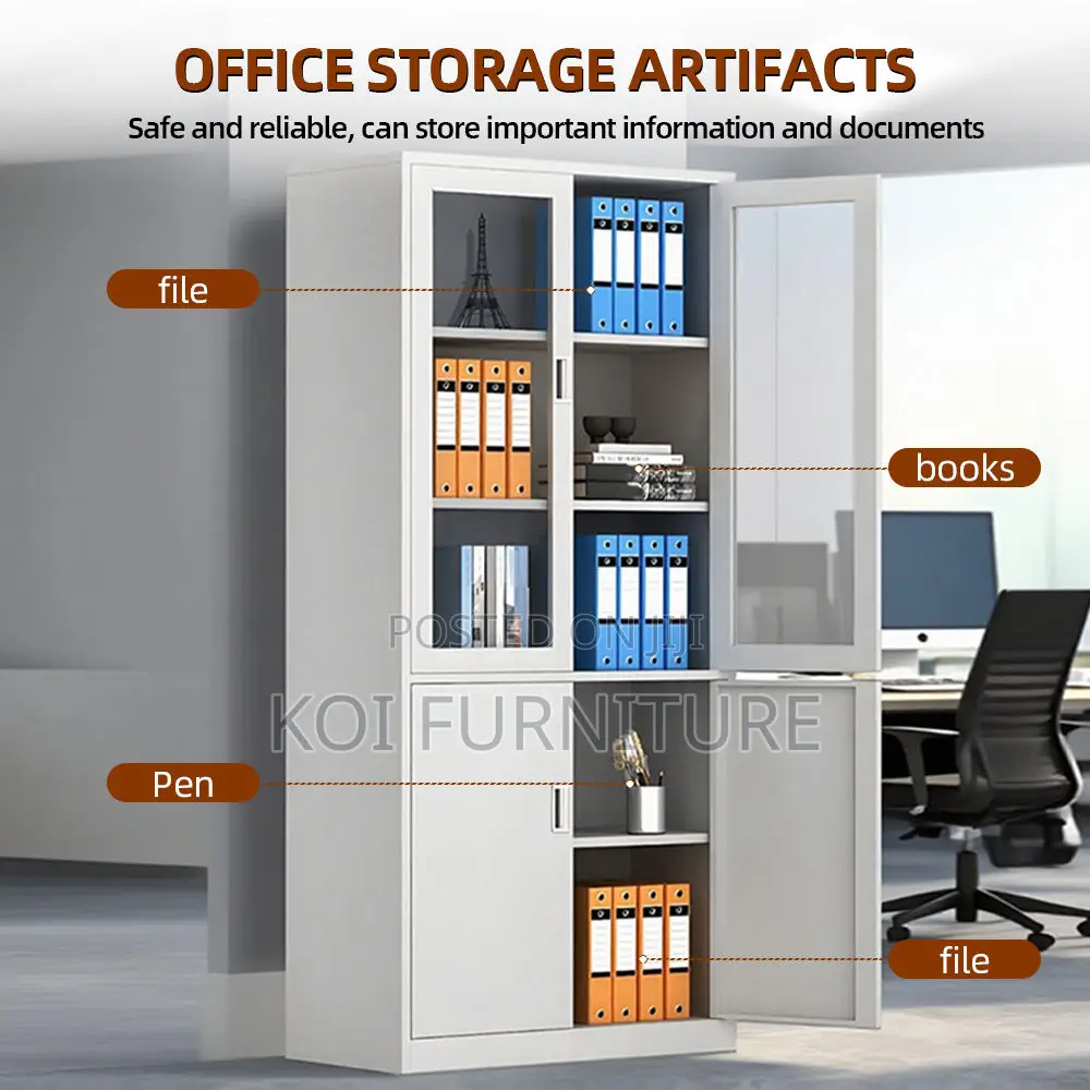 Office Cabinet : Bostone White Steel Office Storage Cabinets