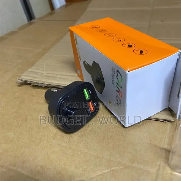 X31 Bluetooth Fm Car Adapter With Dual Usb Fast Charger