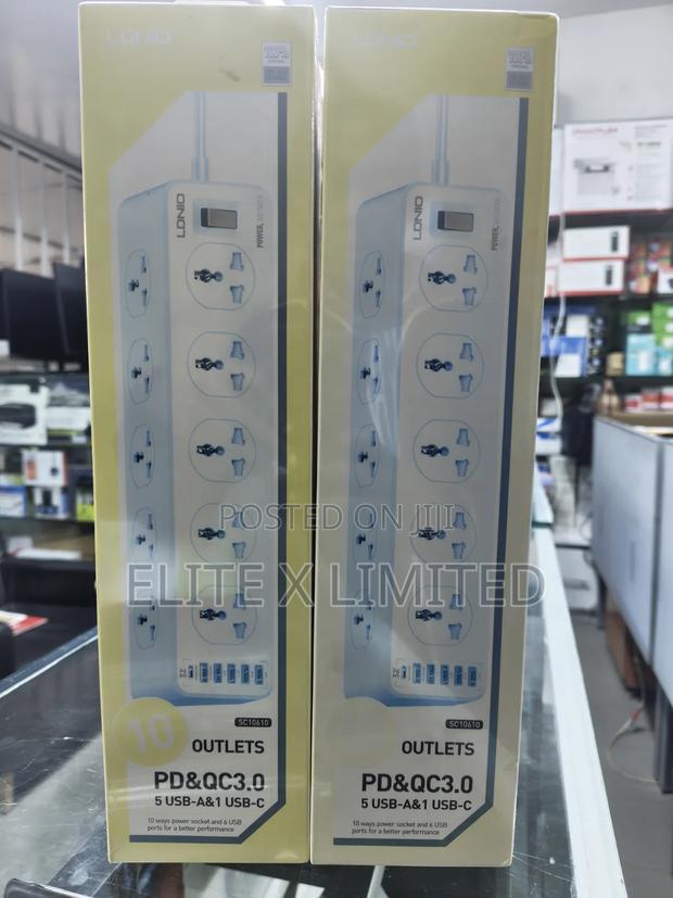 Ldnio 10 Way Universal Power Extension Socket Sc10610