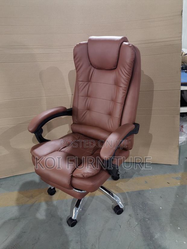 Office Chair : Peru Black High-Back Leather Executive Office Chai - thumbnail 3