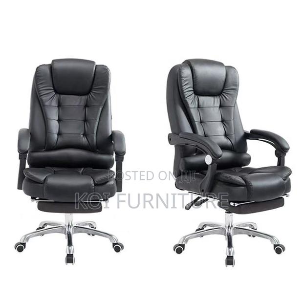 Office Chair : Peru Black High-Back Leather Executive Office Chai - thumbnail 5