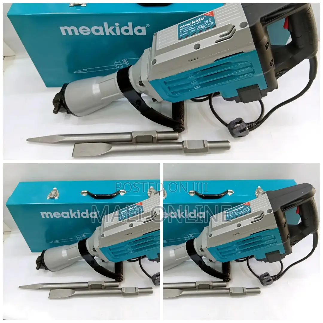 Meakida Demolition Hammer Concrete Breaker With Chisels Case