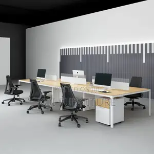 Office Workstation : Milan 2-Way Wooden Office Workstation