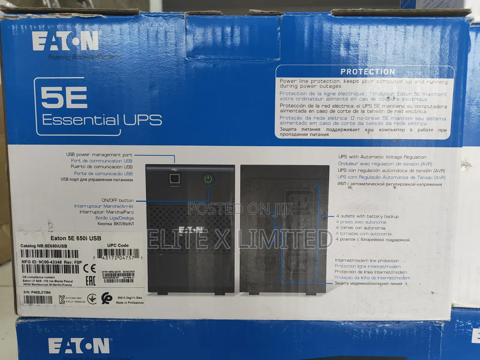 Eaton 5e 650i Usb 650va Ups