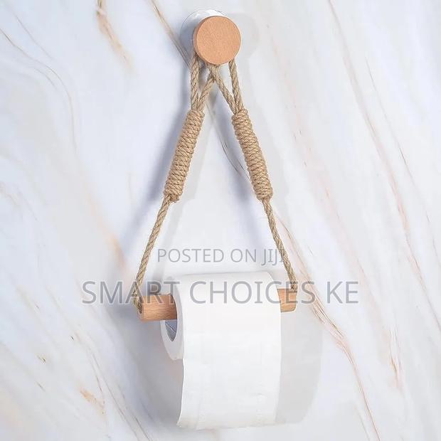 Hemp Rope With Bamboo Tissue Holder