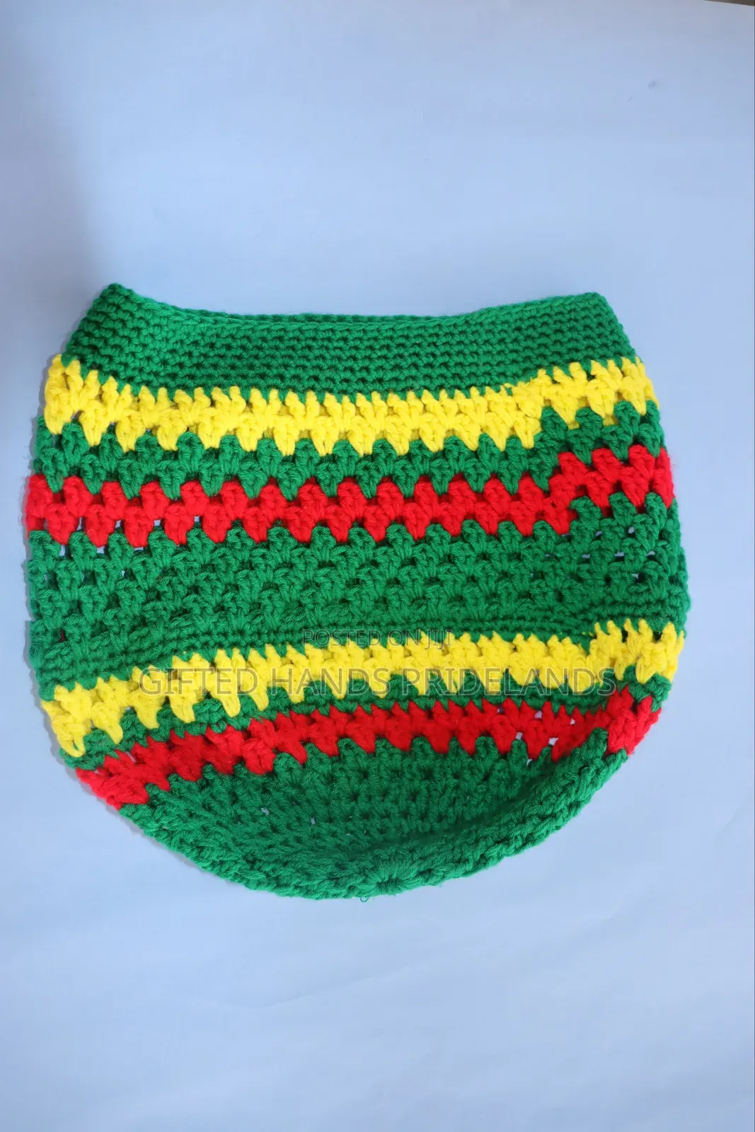 Crotcheted Rasta Beanie Hats