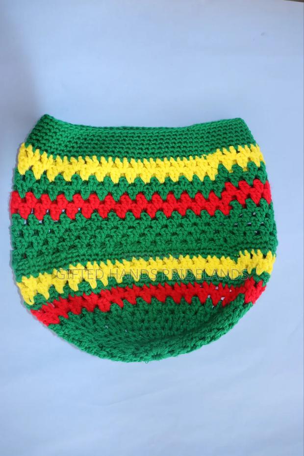 Crotcheted Rasta Beanie Hats