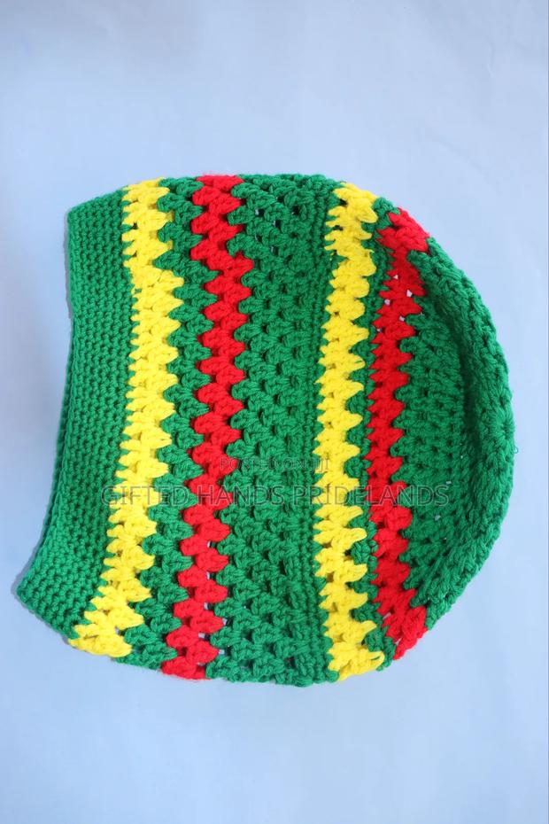 Crotcheted Rasta Beanie Hats - thumbnail 3