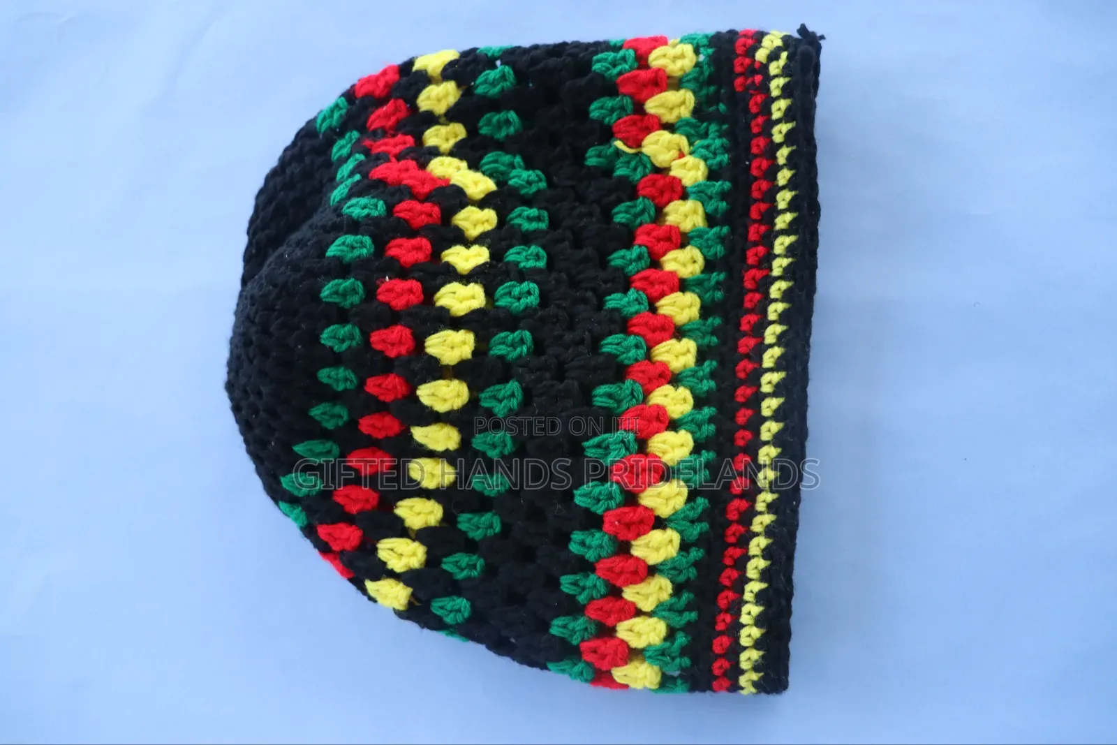 Crotcheted Rasta Beanie Hats