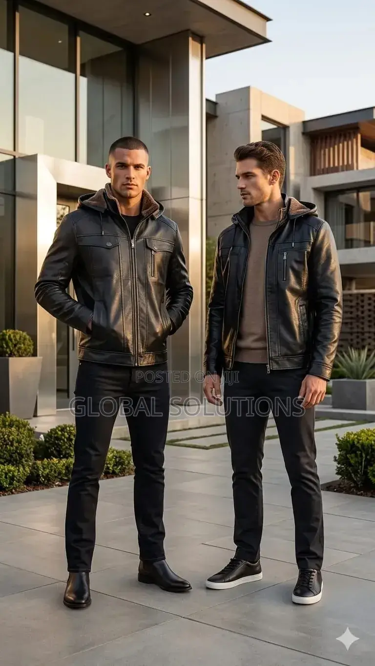 Hood Crew Hooded Leather Jackets