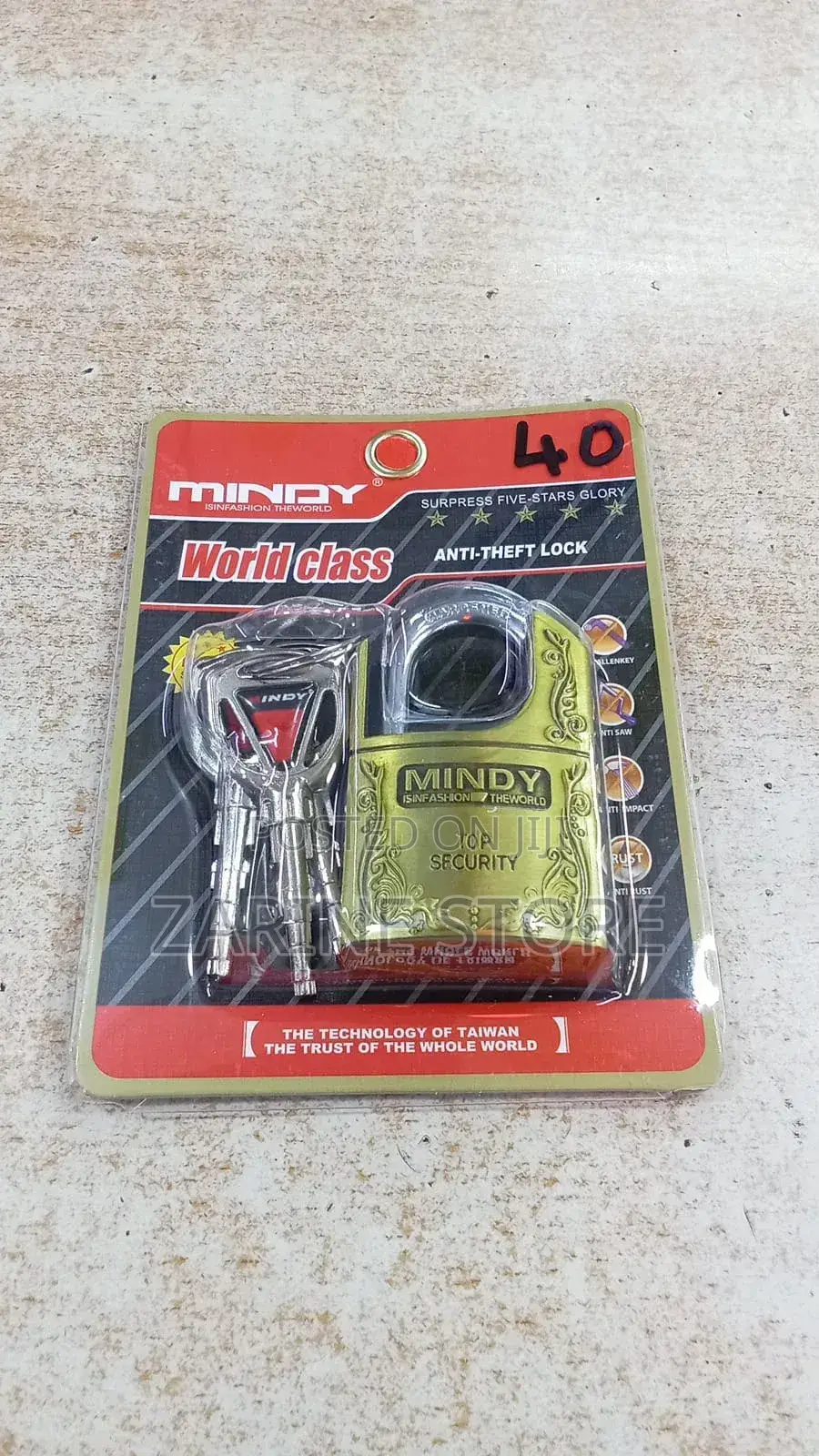 Mindy 40mm Top Security Padlock