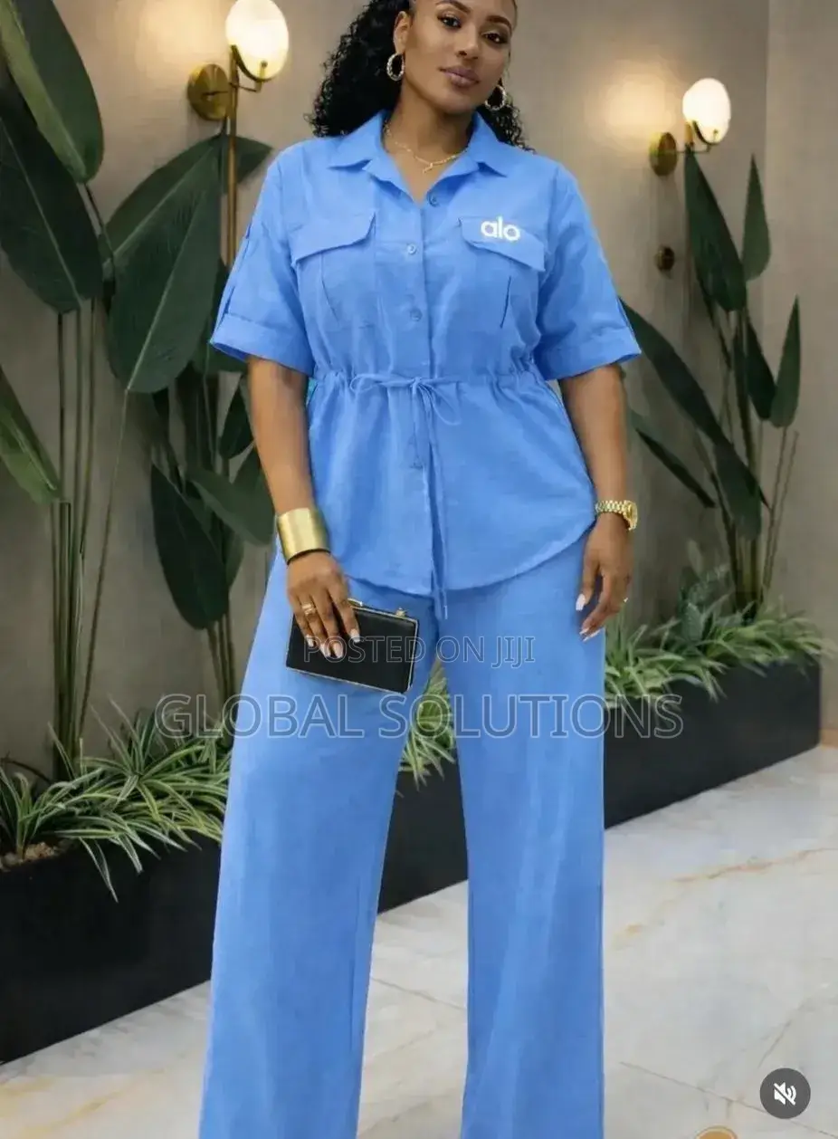 Ladies' Two-Piece Sets Consisting of a Button-Down Shirt