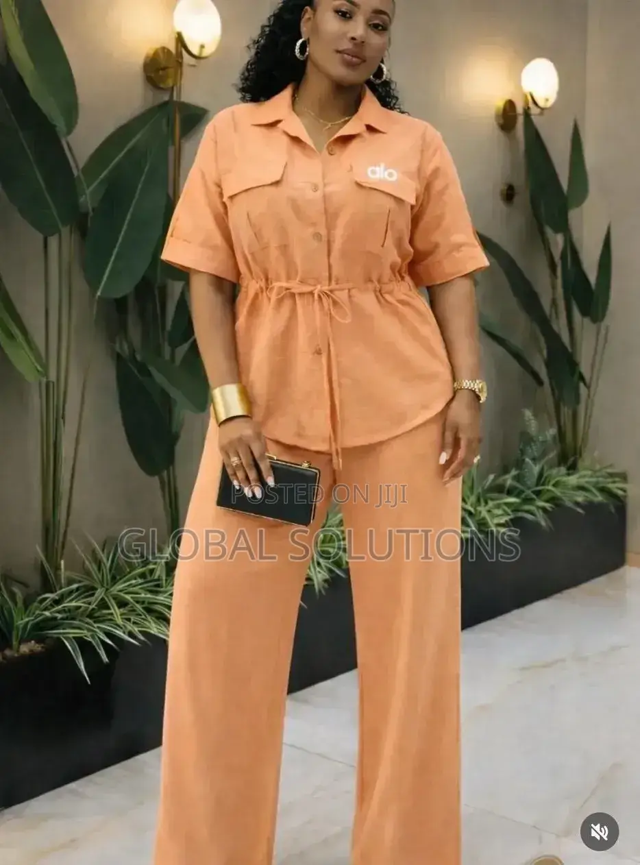 Ladies' Two-Piece Sets Consisting of a Button-Down Shirt