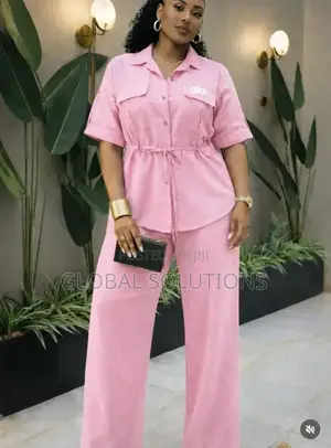 Ladies' Two-Piece Sets Consisting of a Button-Down Shirt
