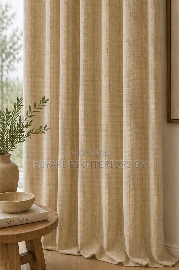 Beige Linen Curtains: Soft Warmth Timeless Comfor - main view