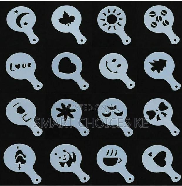 16pcs Cappuccino Coffee Barista Stencils Template - thumbnail 2