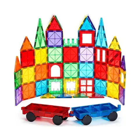 100pcs Magnetic Tiles Building Blocks Set - Gn