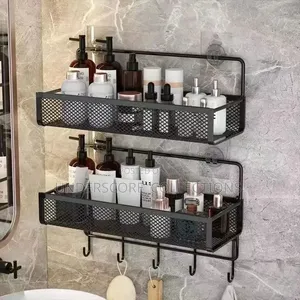 2pc Set Portable Hanging Wall-Mounted Storage Rack *