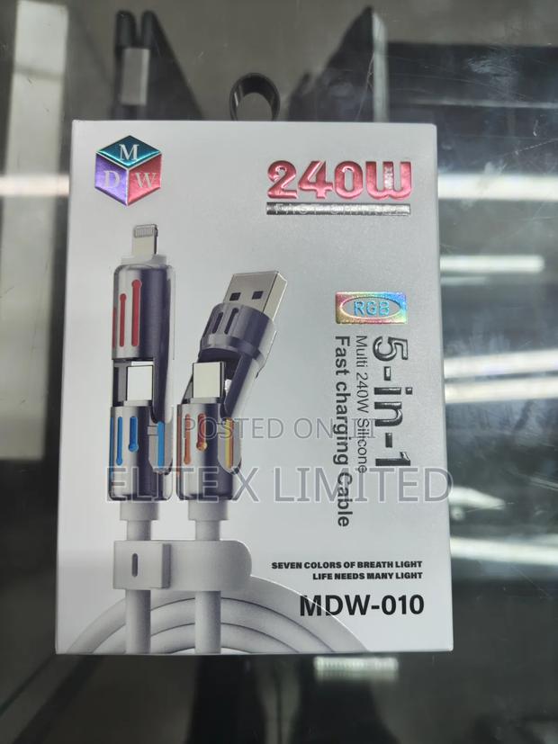 240w 5-in-1 Fast Charging Cable MDW-010