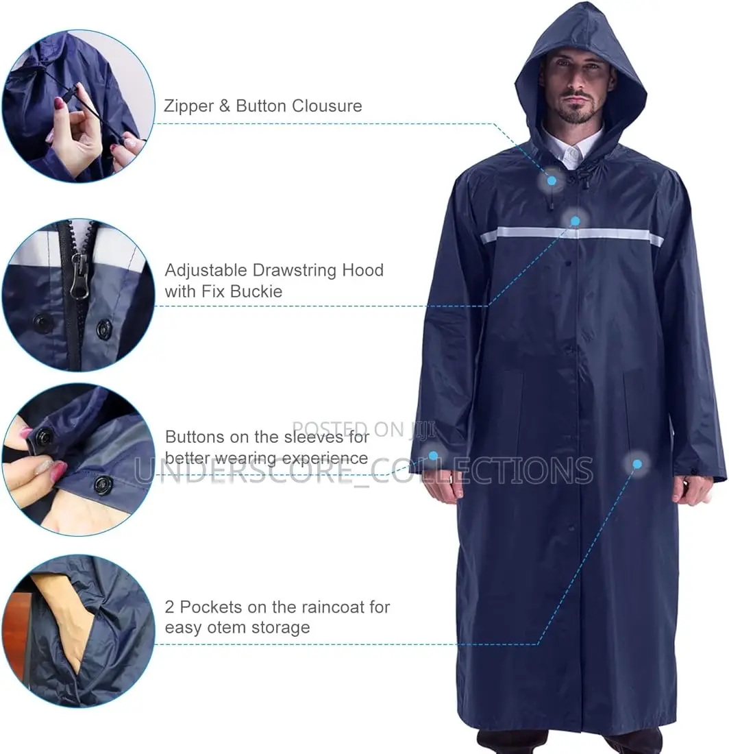 Rain Coats Colours *Black* and *Navy Blue*