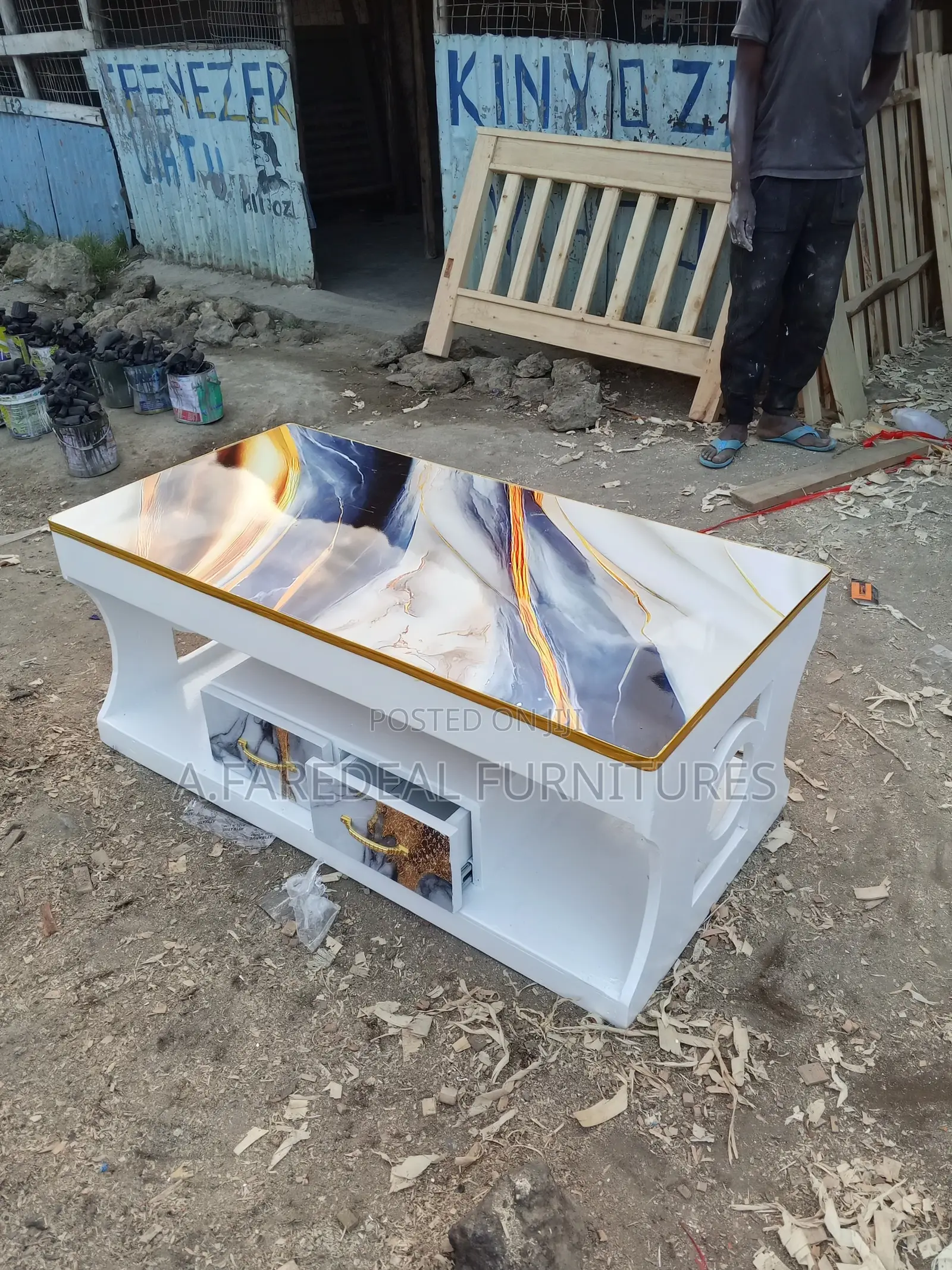 White Marble Coffee Table