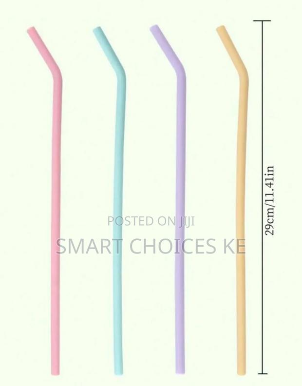 Reusable Silicone Straws 29cm Long Enough - thumbnail 4