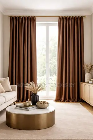 Warm Brown Linen Curtains: Earthy Warmth Cozy Layered Living