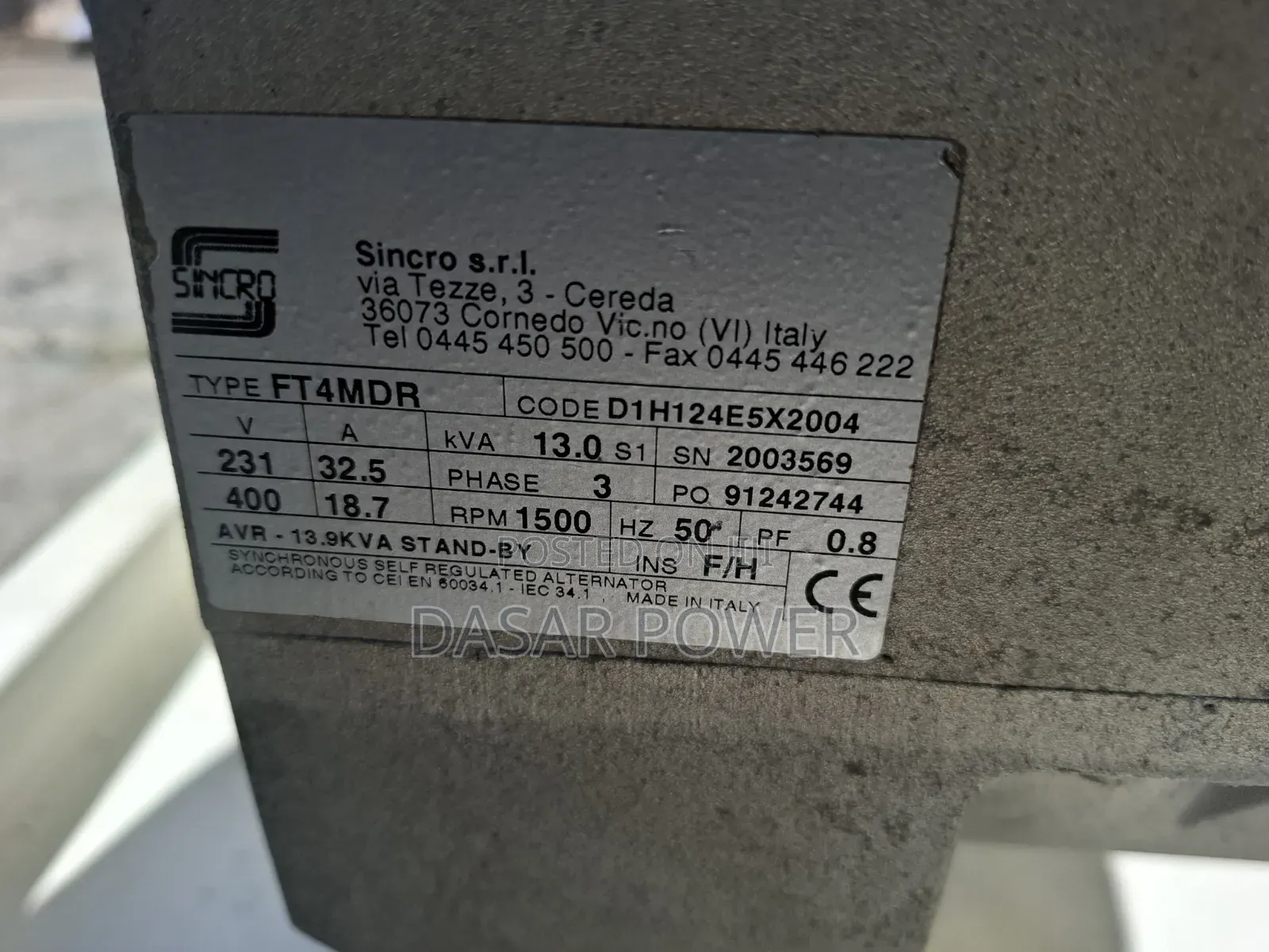 13kva Open Set Generator