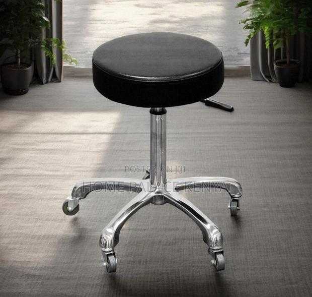 Bar Stool: Revolving Swivel Bar Stool With Wheels - thumbnail 3
