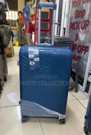 63 Cm Navy Blue Large Size Rubber Unbreakable Rubber Suitcase