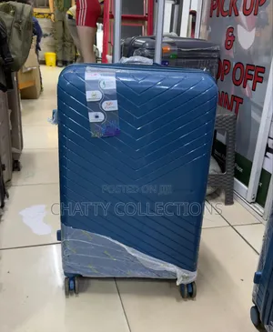 63 Cm Navy Blue Large Size Rubber Unbreakable Rubber Suitcase