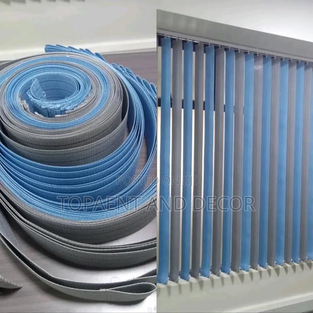 Grey and Blue Window Blinds