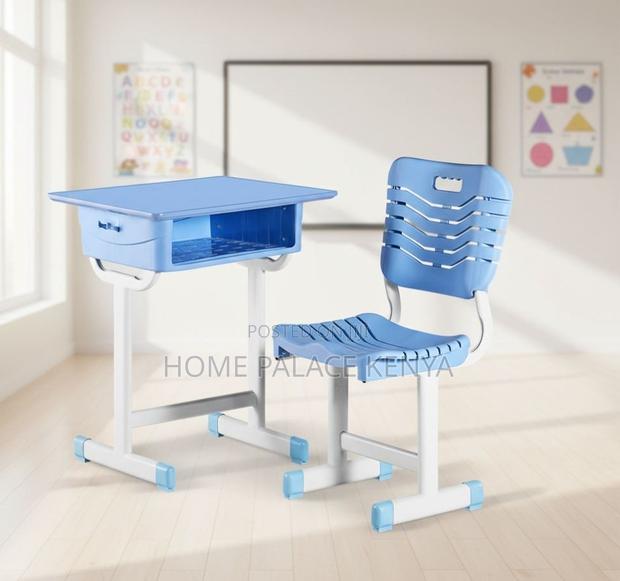 Study Desk: Plastic Student Desk and Chair Set - thumbnail 3