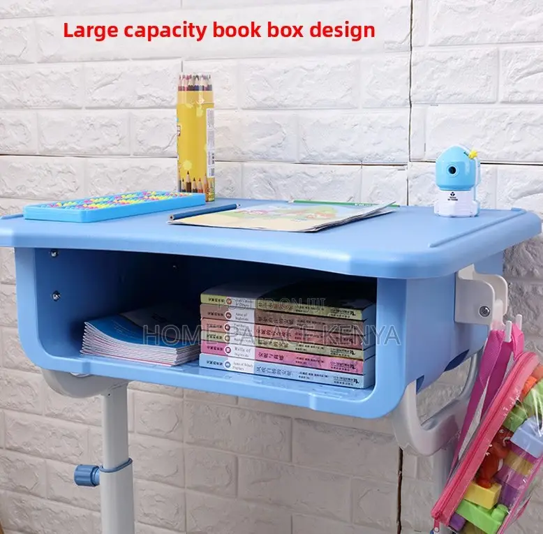 Study Desk: Plastic Student Desk and Chair Set