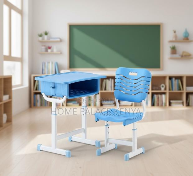 Study Desk: Plastic Student Desk and Chair Set - thumbnail 10