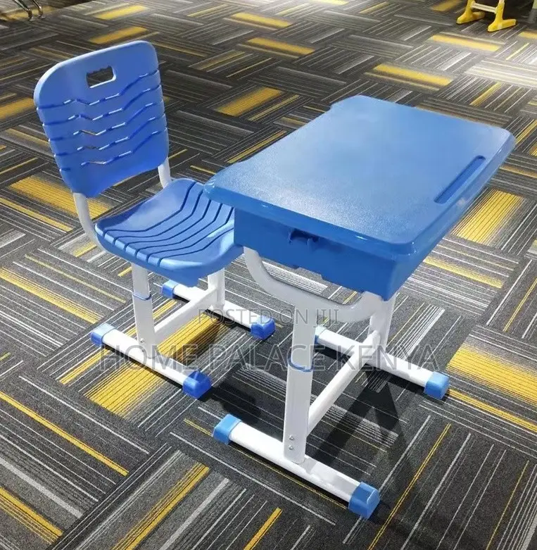 Study Desk: Plastic Student Desk and Chair Set