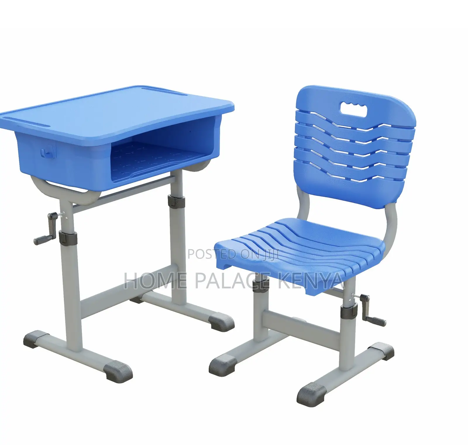 Study Desk: Plastic Student Desk and Chair Set