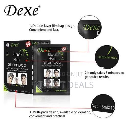 Dexe Dexe Black Hair Shampoo 25ml X10 - Natural Herbal Formula
