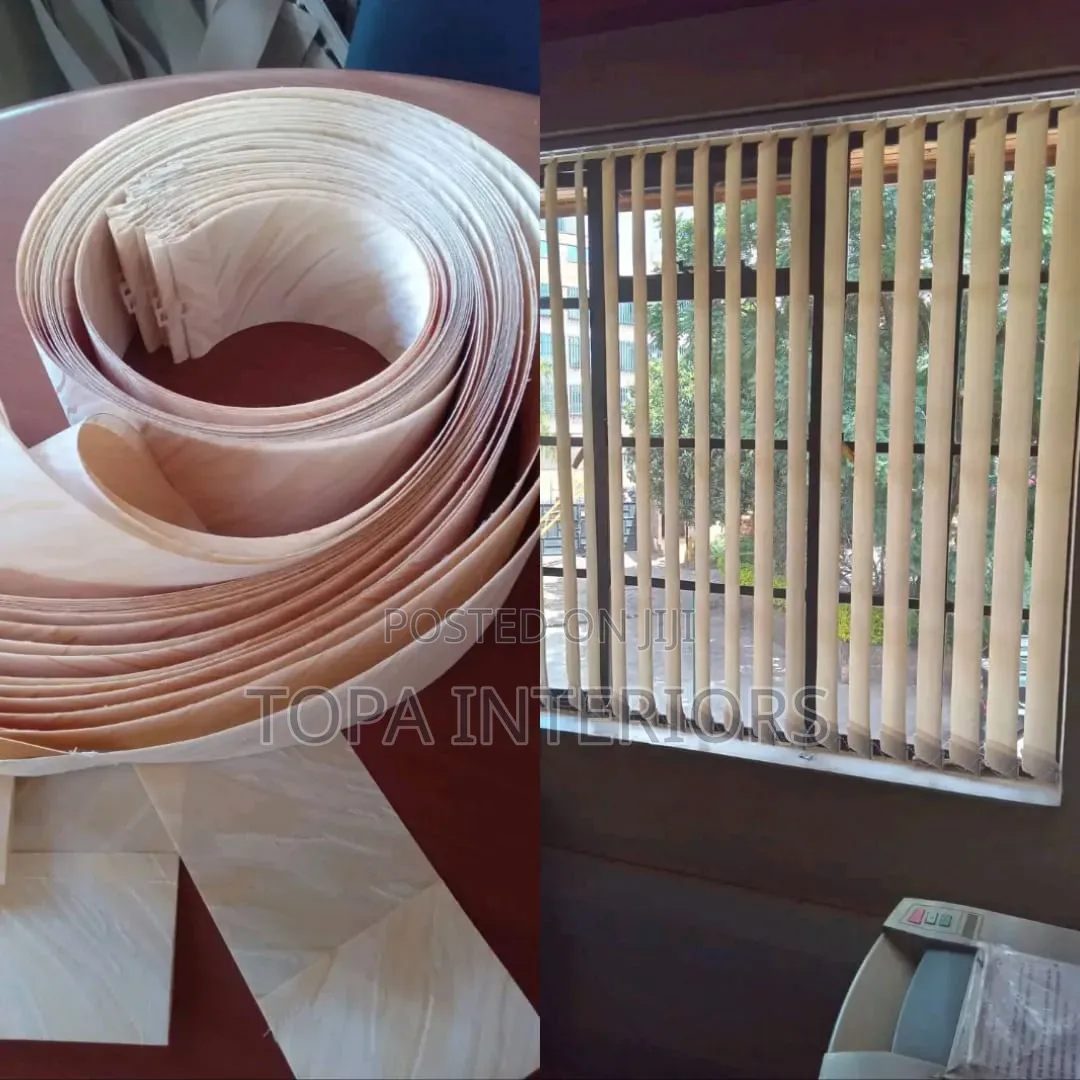 Cream Vertical Window Blinds for Office Privacy