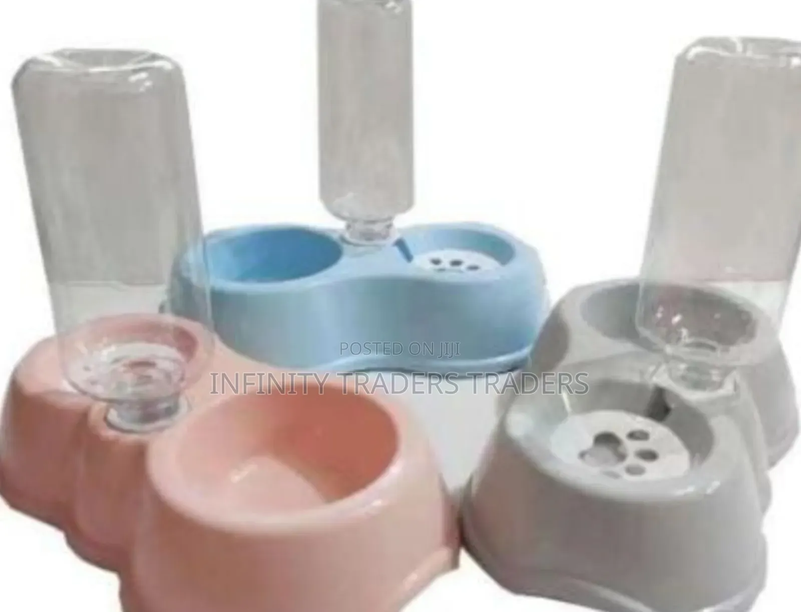 2 In1 Automatic Doublr Pet Bowl Plus Water Dispenser