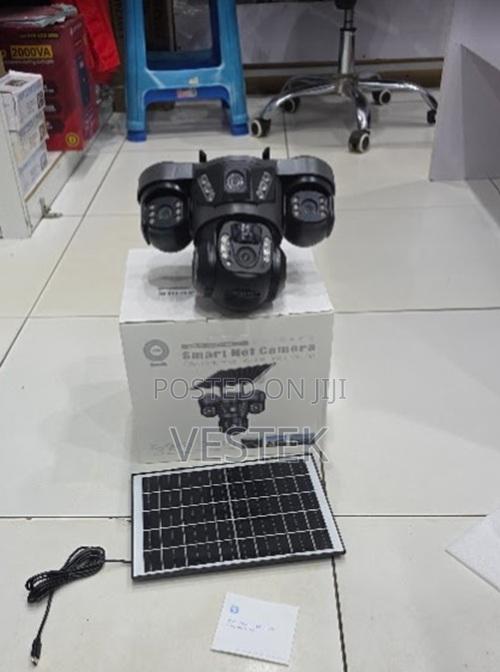 Triple Lens Wireless CCTV Camera With Motion Sensor and V380 Pro App