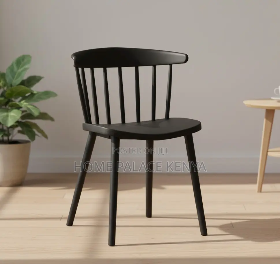 Home Chair: High Back Stackable Plastic Dining Chair