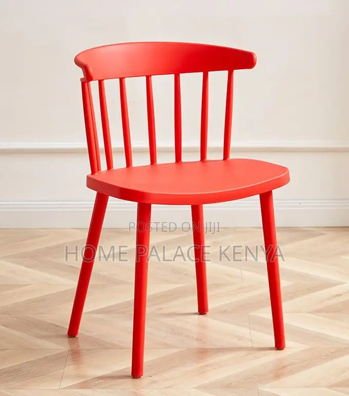 Home Chair: High Back Stackable Plastic Dining Chair